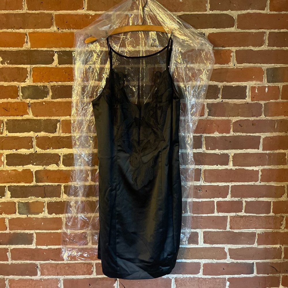 Bardot Urban Outfitters Sheer Inset Mini Dress in Black, NWT, size Small